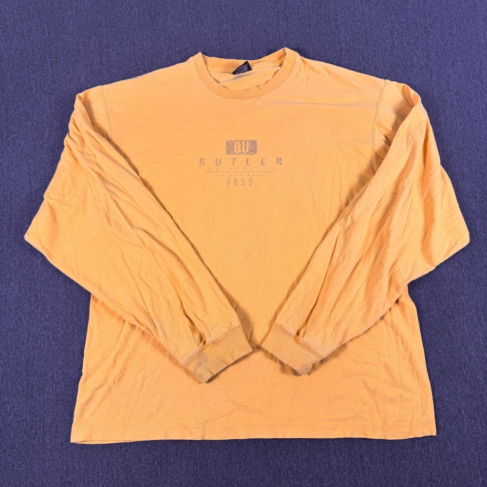Gear Butler University Bulldogs Long Sleeve T-Shirt Mens Large Orange Cotton